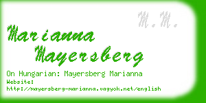 marianna mayersberg business card